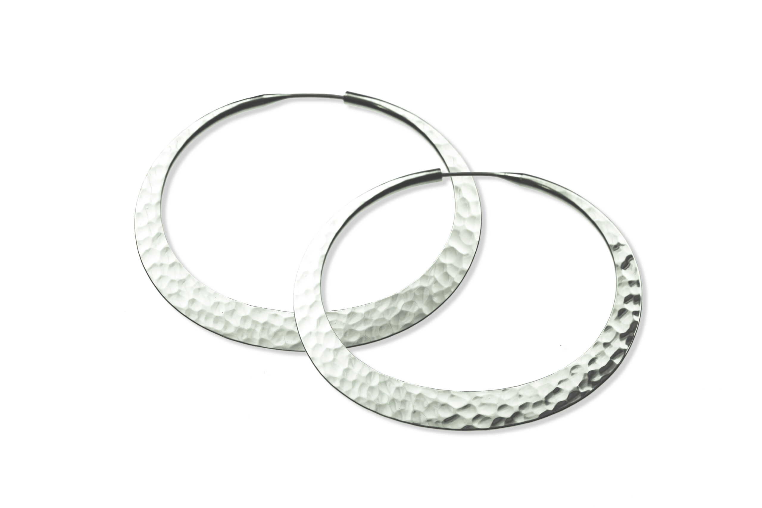 Sterling Silver Eclipse Hoops